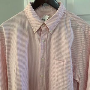 J. Cre men’s pink and white stripe XL new shirt